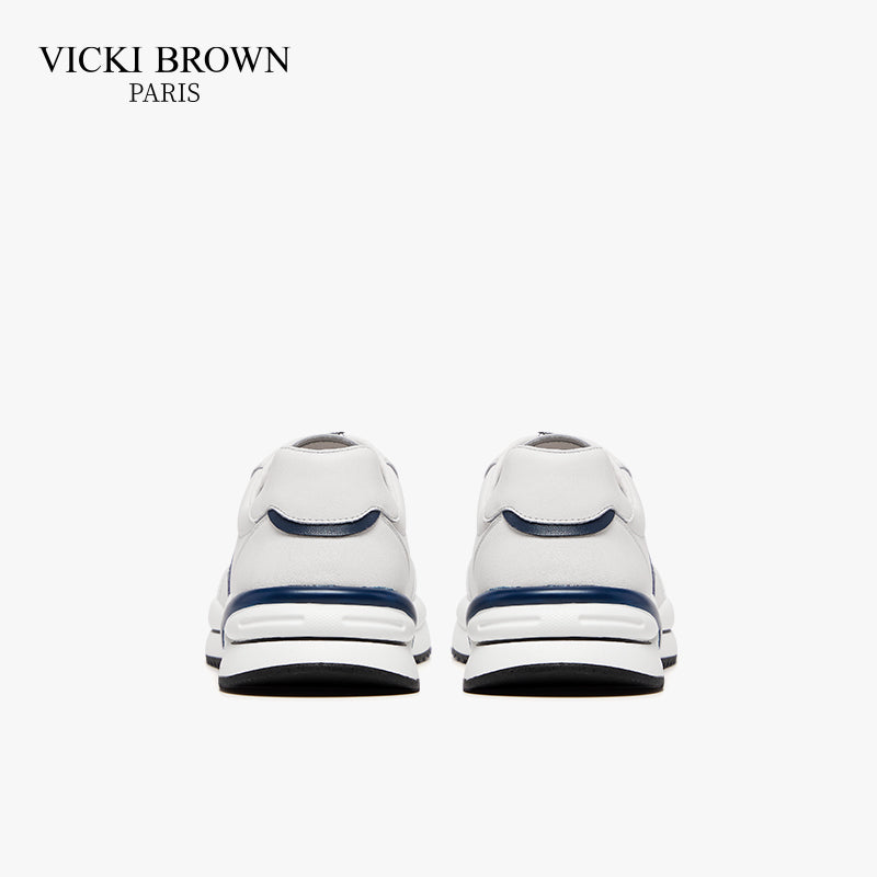 Embroidered Logo Casual Sneakers White