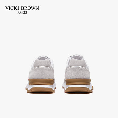 Nubuck&Leather Casual Sneakers White