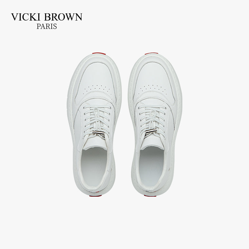 Breathable Casual Skate Shoes White/Brown