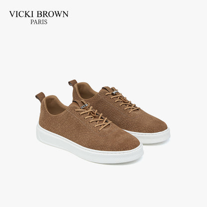 Cow Suede Skate Shoes Brown/Apricot/Grey