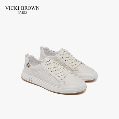 Logo Printed Casual Business Shoes White