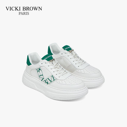 Logo Printed Skate Shoes White