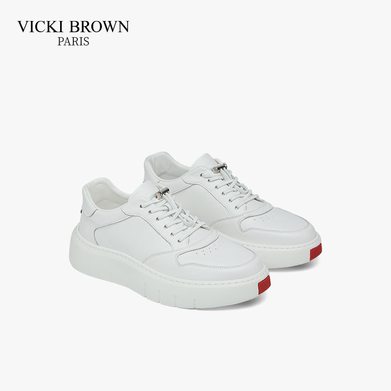 Breathable Casual Skate Shoes White/Brown