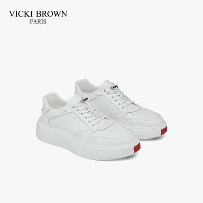 Breathable Casual Skate Shoes White/Brown