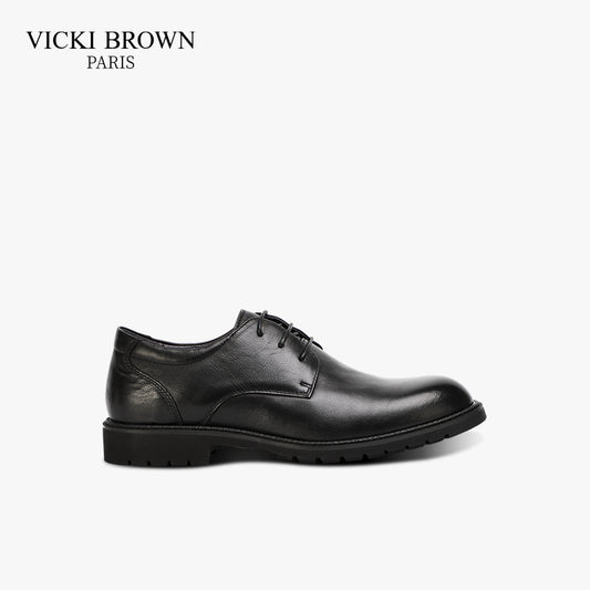 Lace-Up Leather Business Shoes Black