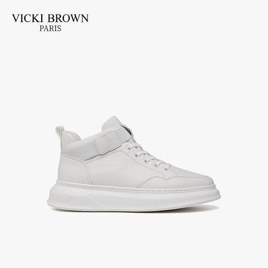 High-top Skate Shoes  White/Khaki