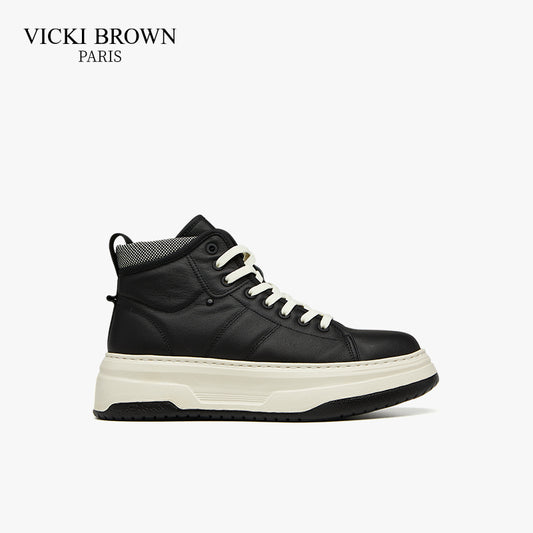 High-top Skate Shoes Black/White