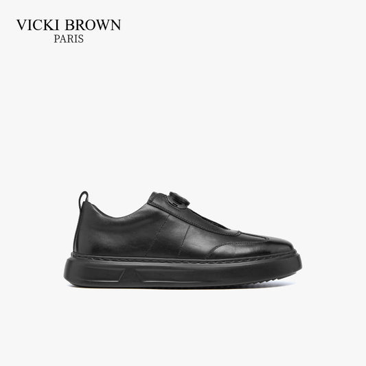 Leather Business Shoes Black/Beige